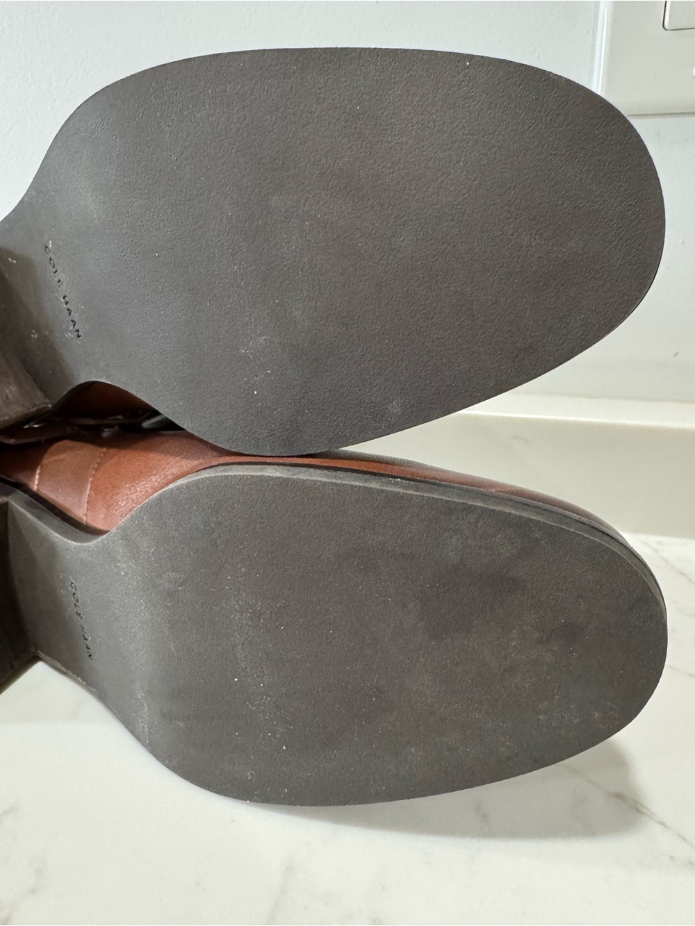 Cole Haan Brown Leather Side-Zip Ankle Booties - Picture 8 of 8